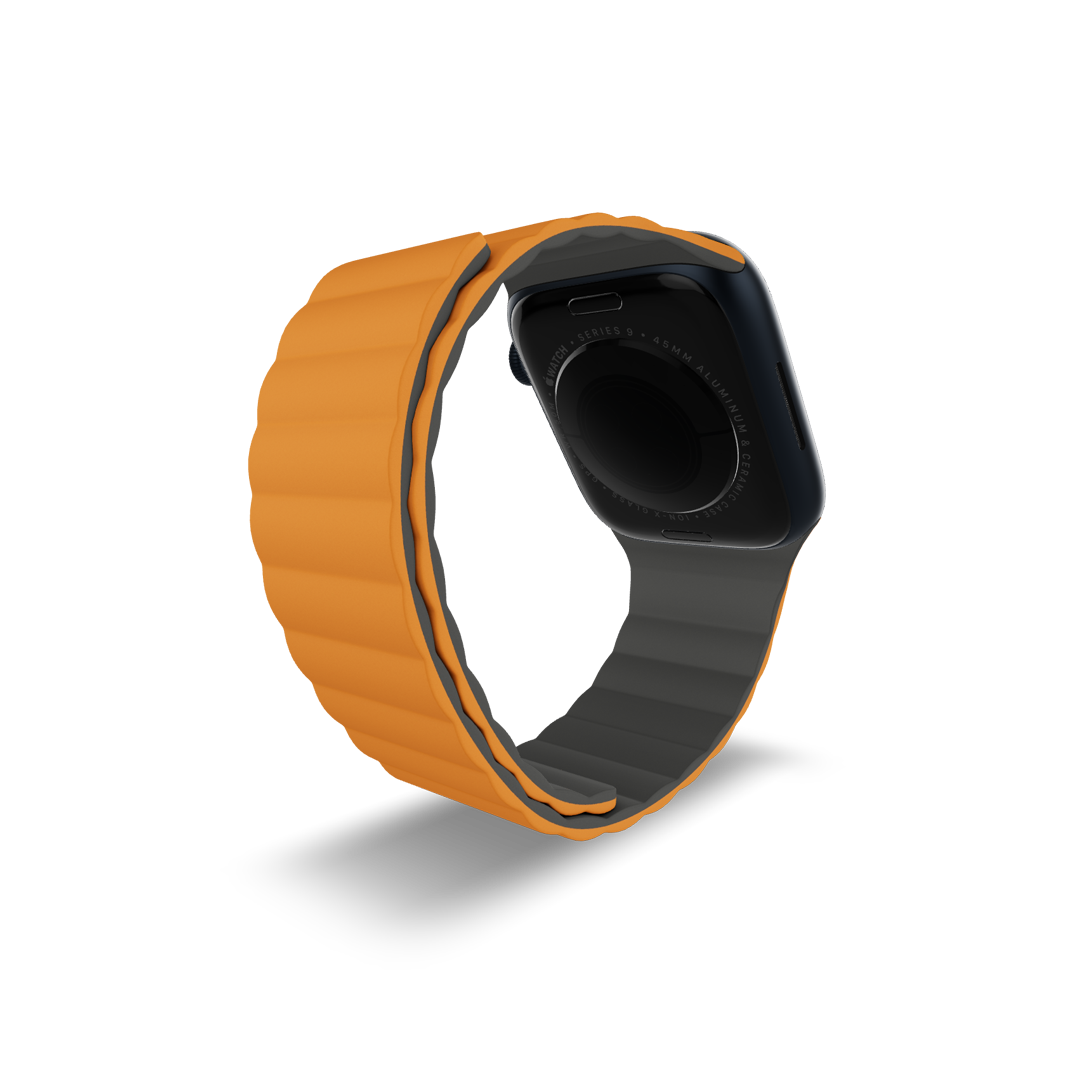 Reversible Magnetic Band, 45mm Orange / Grey