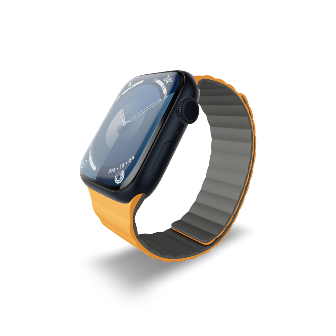 Reversible Magnetic Band, 45mm Orange / Grey