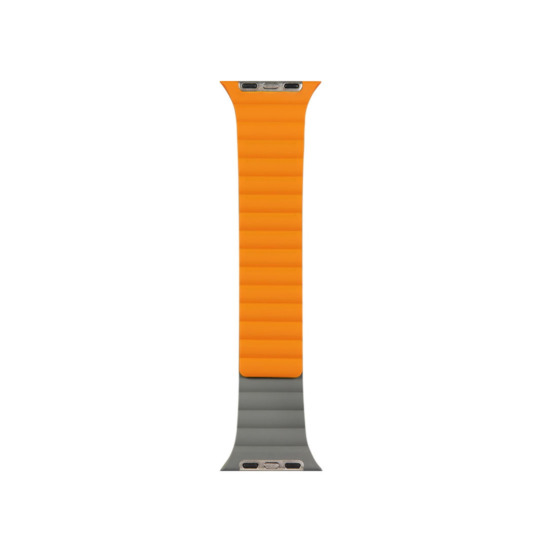 Magnetic Reversible Watch Band, 45mm Orange / Grey