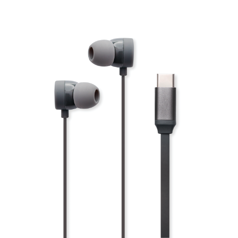 Comfort Fit Earbuds with USB-C Connector, Matte Grey