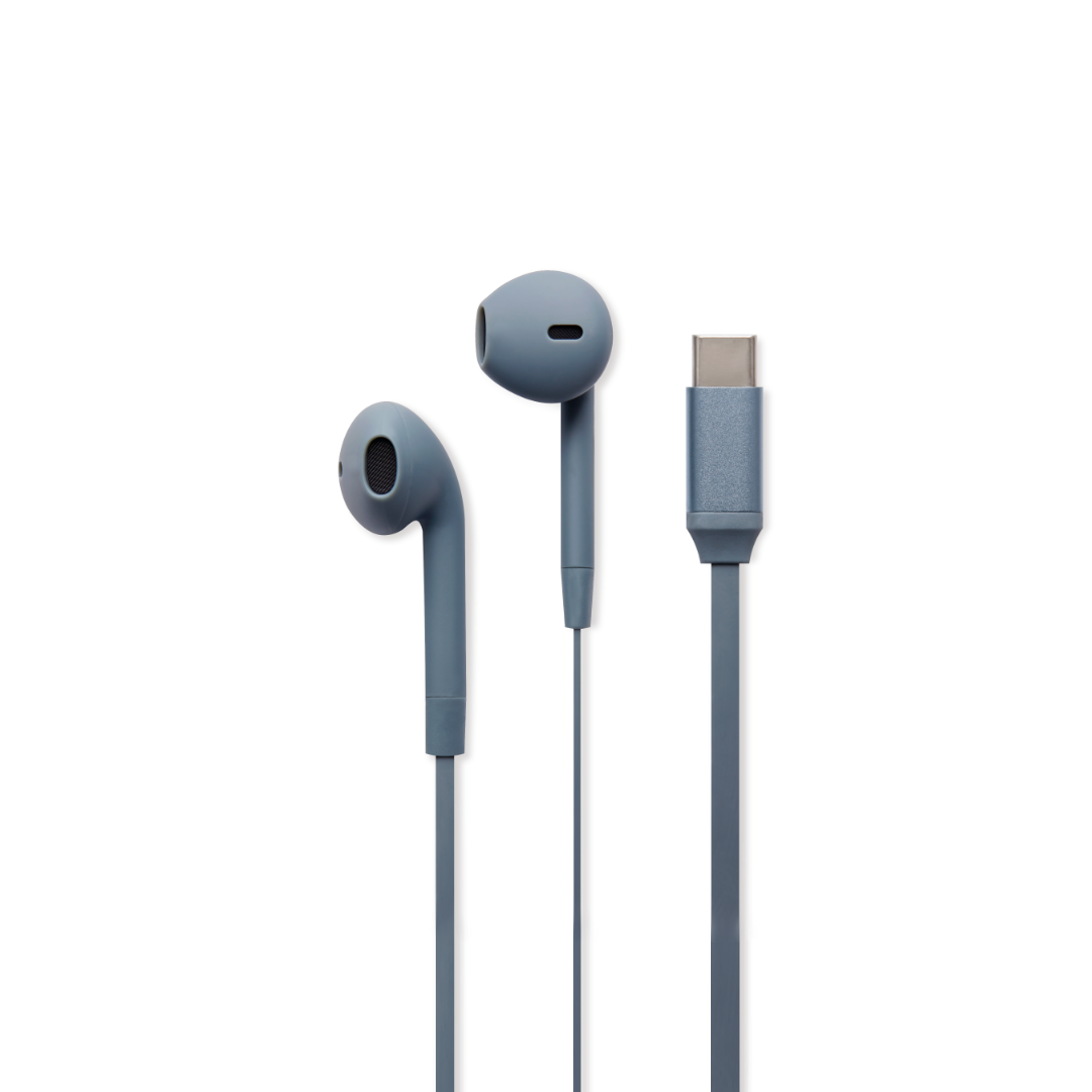 Classic Fit Earbuds with USB C Connector Matte Grey