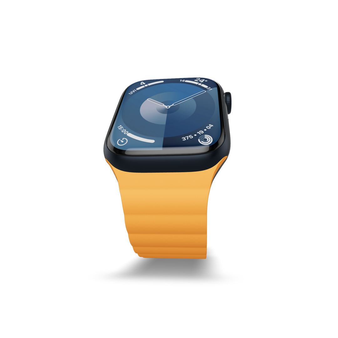 Magnetic Reversible Watch Band, 45mm Orange / Grey
