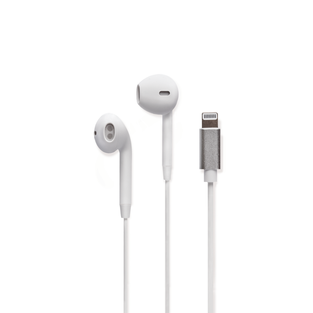 Classic Fit Lightning Earbuds Matte White iStore